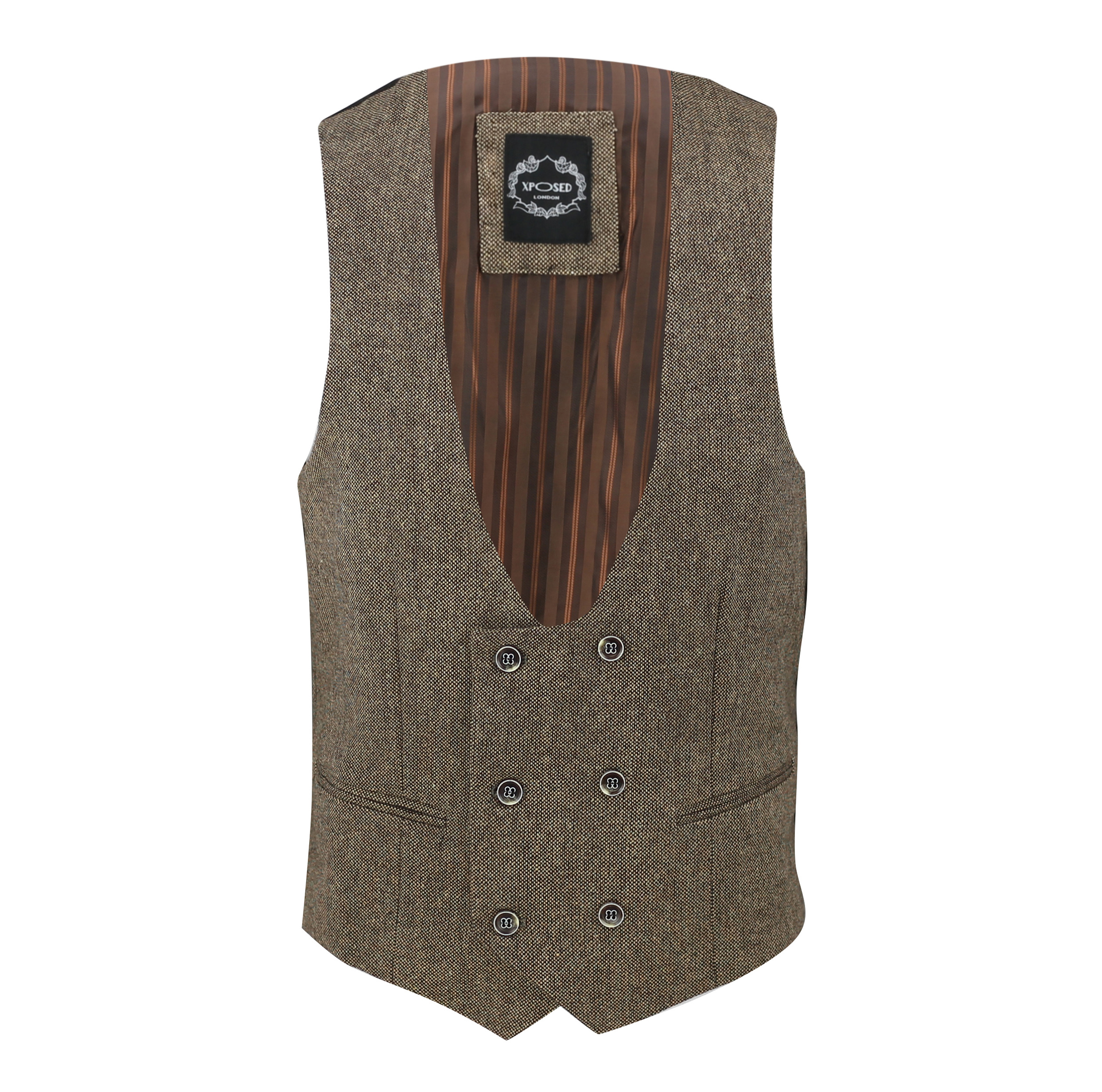 Double breasted low hot sale cut waistcoat